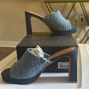 Gabrielle Union Blue Denim Sandals